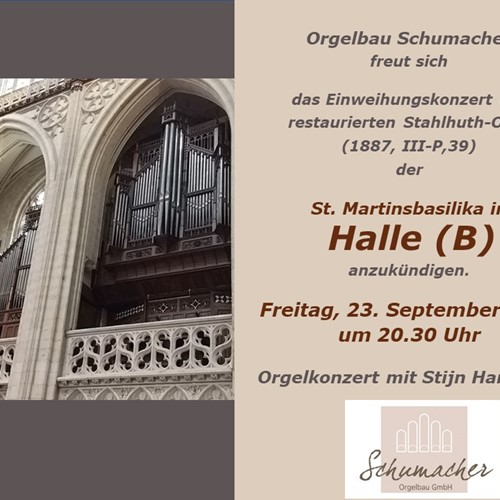 HALLE  EINWEIHUNG - INSPELING - INAUGURATION